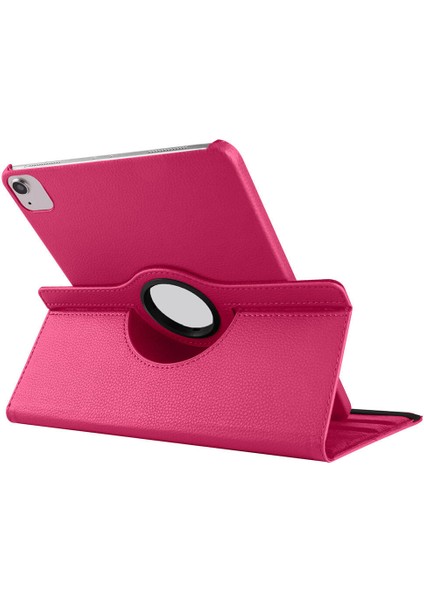 iPad Pro 11 2025 M5 Zore Dönebilen Standlı Kılıf - Pembe Koyu