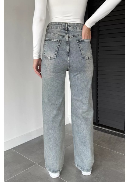 Kadın Yüksek Bel Palazzo Jean Kot Pantolon P-00019045 modelleri