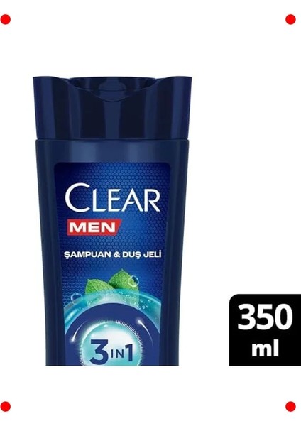 3'ü 1 Arada Mentollü Şampuan ve Duş Jeli - 350 ml fiyatları