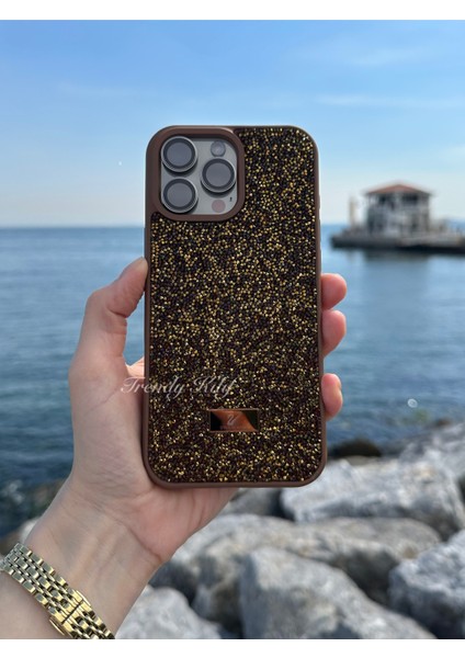 iPhone (16 Pro Max) Uyumlu Lüks Taşlı Kılıf