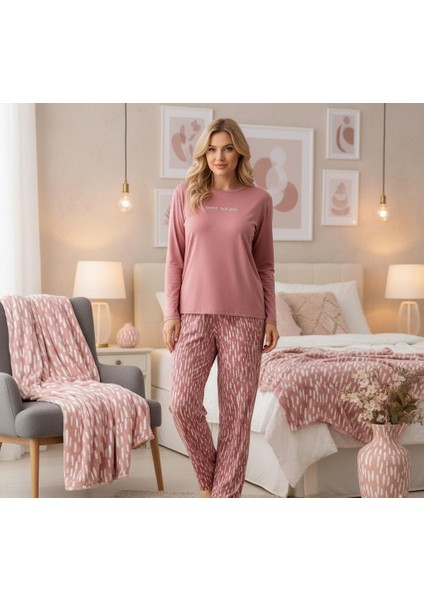 Büyük Beden Milan Kumaş Kadın Pijama Takımı