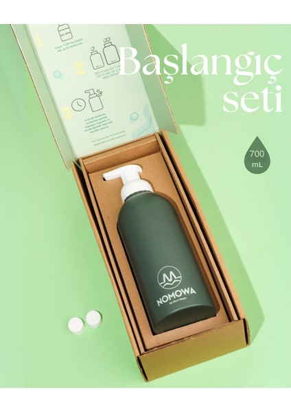 Köpük Sabun Başlangıç Seti | Yeşil Sabunluk (700 Ml) + 2 Tablet, 700 ml Sabun Üretir fiyatları