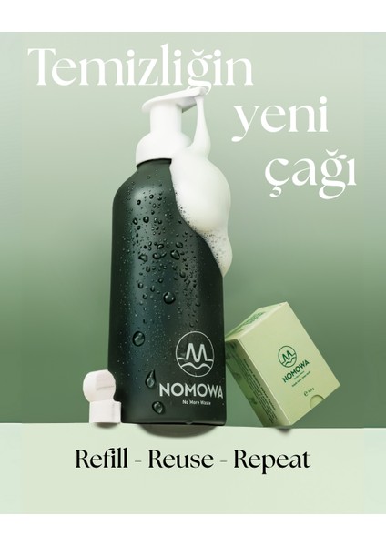 Köpük Sabun Başlangıç Seti | Yeşil Sabunluk (700 Ml) + 2 Tablet, 700 ml Sabun Üretir indirimleri