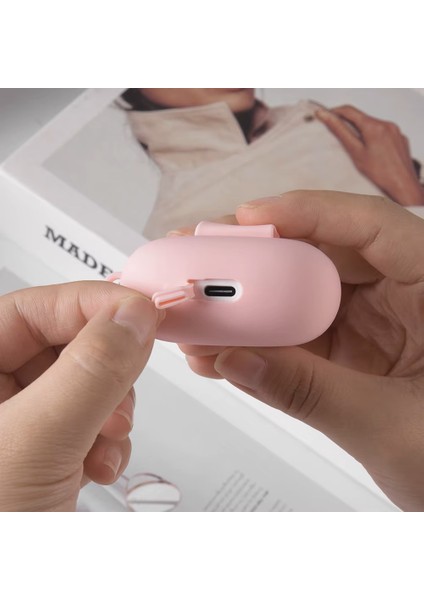 Huawei Freeclip 2 Kulaklık Uyumlu Toz Geçirmez Silikon Kılıf + Kanca modelleri