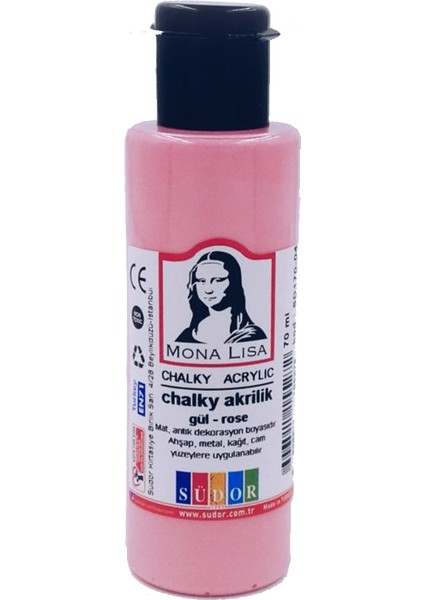 Monalisa Akrilik Boya Chalky 70 ml Gül SD170-04 (12 Adet)
