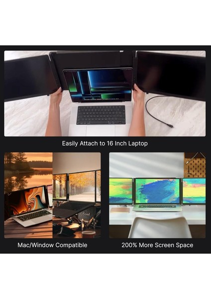 Monduo MD-010P Pro 2k QLED 16'' Çift Ekranlı Taşınabilir Monitör fırsatları