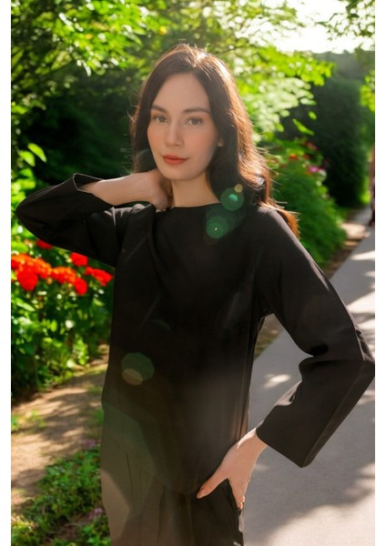 Yazlık Beli Kemerli Alt Üst Şık Keten Takım