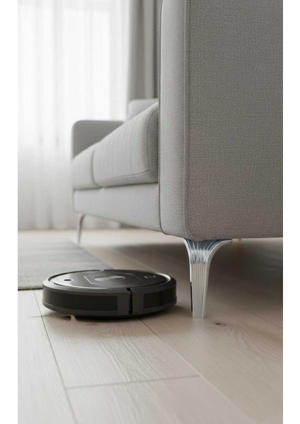 Lotus 19 cm (4 Adet) Koltuk Yatak Odası Tv Ünitesi Konsol ve Sehpa Ofis Mobilyası Ayağı