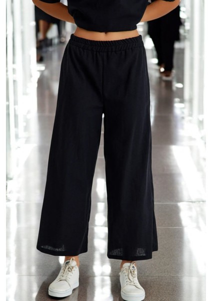 Yazlık Kısa Kol Alt Üst Keten Takım