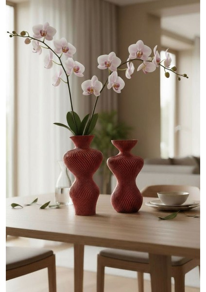 Modern Dekoratif Vazo, Family Birlik Dekorasyonu Gold-Bakır 2'li modelleri