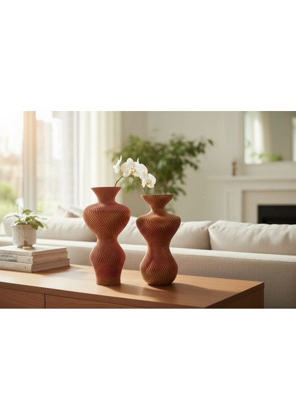 Modern Dekoratif Vazo, Family Birlik Dekorasyonu Gold-Bakır 2'li indirimleri