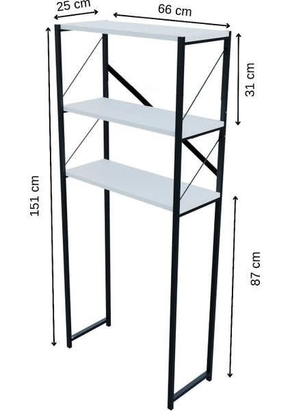 Çamaşır Makinesi Üstü Banyo Rafı – 3 Katlı Metal Gövdeli Düzenleyici, Depolama ve Çok Amaçlı Dolap Bany fiyatları