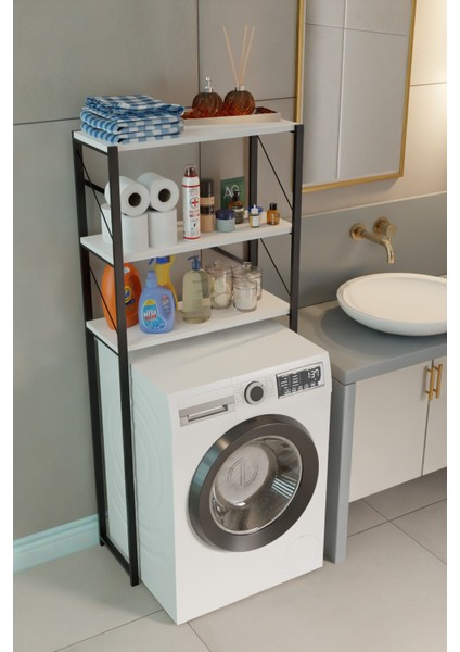 Çamaşır Makinesi Üstü Banyo Rafı – 3 Katlı Metal Gövdeli Düzenleyici, Depolama ve Çok Amaçlı Dolap Bany indirimleri