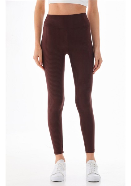 Kadın Fitilli Kahverengi Tayt – Içi Şardonlu, Yüksek Bel, Kışlık ve Sıcak Tutucu Spor Tayt modelleri