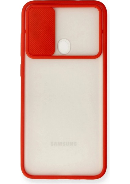 Samsung Galaxy A11 Kılıf Palm Buzlu Kamera Sürgülü Silikon - Kırmızı (K95) fiyatları