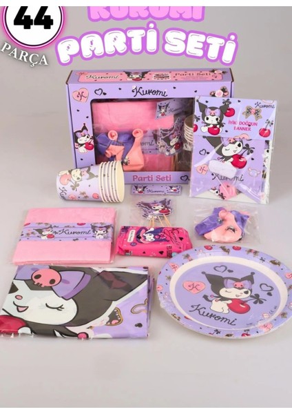Kuromi Figürlü 44 Parça Doğum Günü Parti Paketi fiyatları