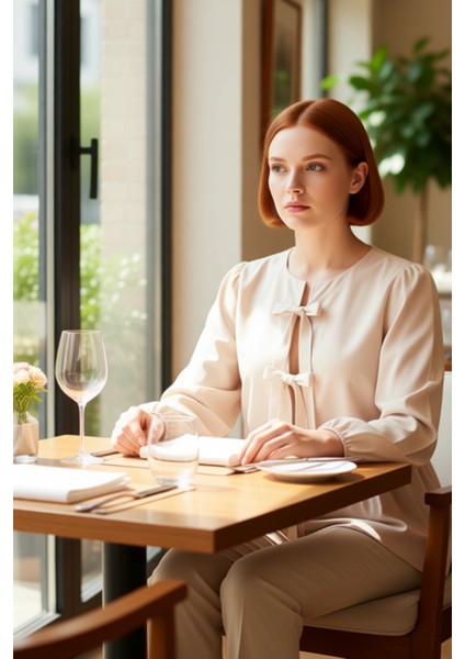 Çizgili Fiyonk Detaylı Dokuma Gömlek Kadın Fonksiyonel Dayanıklı Kaliteli Konforlu Estetik fiyatları