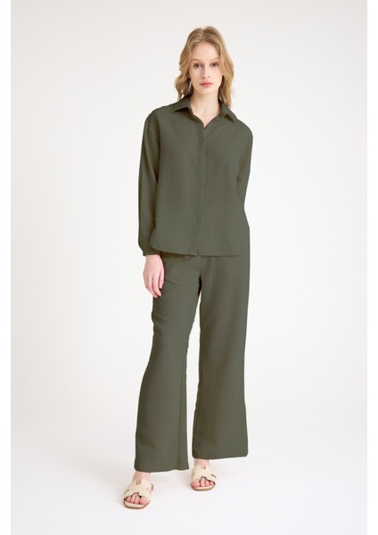 Keten Günlük Haki Ikili Takım Alt Üst