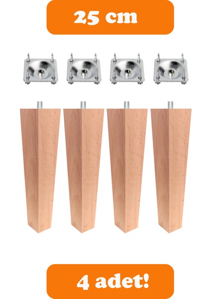 Ahşap Mobilya Ayağı - Piramit Ayak