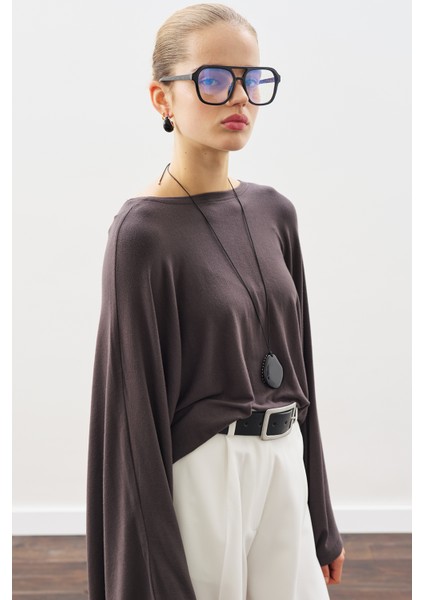 Pelerin Tarz Bluz Antrasit fırsatları