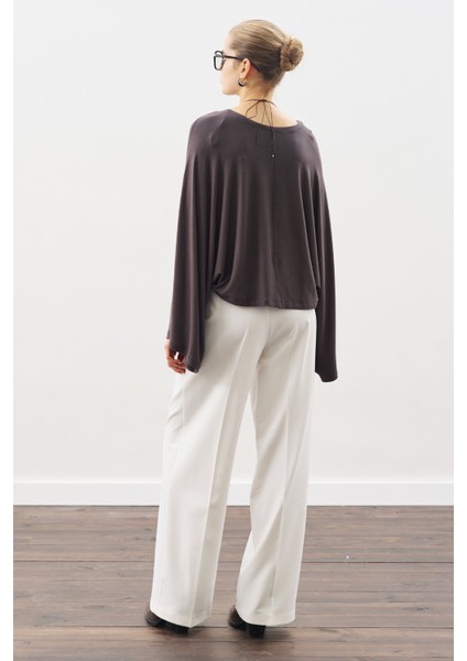 Pelerin Tarz Bluz Antrasit