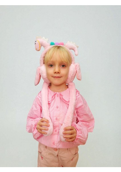 Sesli Oynar Kulaklı Sevimli Dinazor Peluş Kulaklık