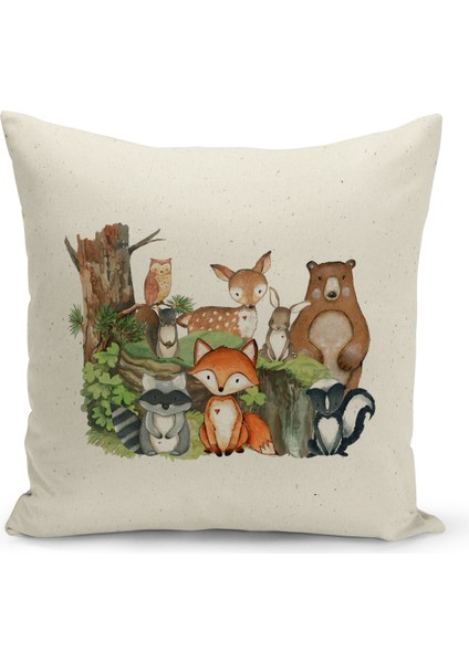 4'lü Kırlent Kılıf Seti Çocuk Bebek Odası Dijital Baskılı modelleri