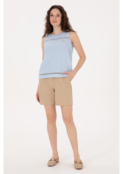 Kadın Açık Mavi Tişört 50300747-VR003 fırsatları