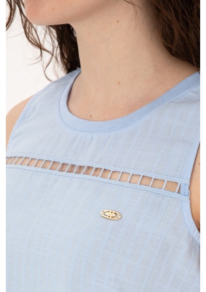 Kadın Açık Mavi Tişört 50300747-VR003