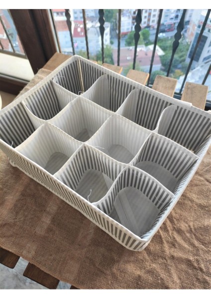 Pratik 12 Bölmeli Çekmece Düzenleyici + Ayakkabı Saklama Organizer 12 Bölmeli 2li Set - P3D8L7 fırsatları