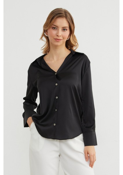 Basic Saten Gömlek