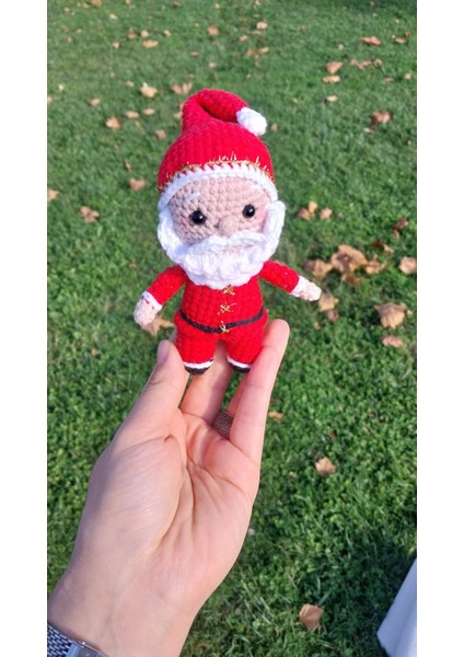 Amigurumi Örgü Noel Baba Anahtarlık Yılbaşı Süsü Çanta Süsü (1 Adet)