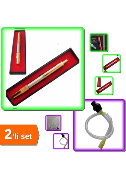 Abrizon Uzatma Hortumu + Tek Iğneli Hacamat Kalemi 2li Set - Hacamat Seti QWE789