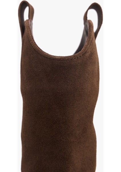 Kadın Süet Deri Uzun Western Kovboy Çizme – Topuklu Deri Çizme fırsatları