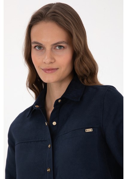 Kadın Lacivert Gömlek Desenli 50317242-VR033 fiyatları