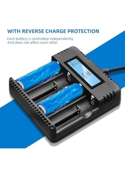 OR-8992A Dört Yuvalı LCD Ekranlı Pil Şarj Cihazı fiyatları