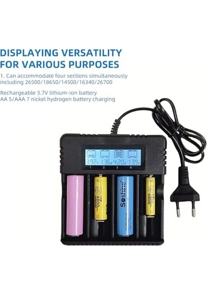 OR-8992A Dört Yuvalı LCD Ekranlı Pil Şarj Cihazı modelleri