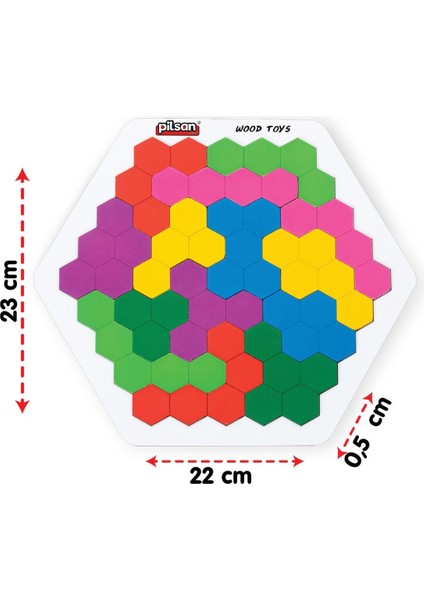 Desen Kartlı Ahşap Petek Puzzle 15 Parça fiyatları