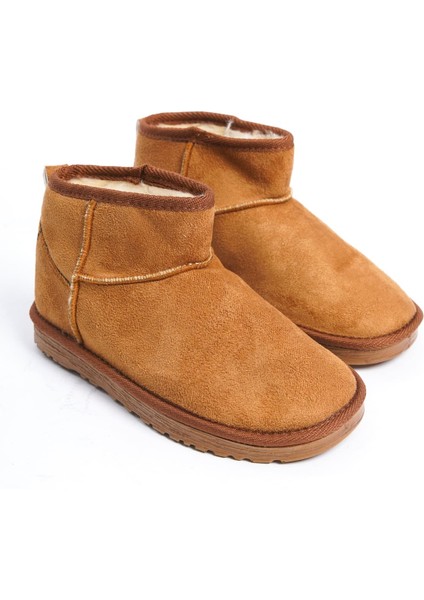 Blıss Bağcıksız Düz Taban Içi Kürklü Kısa Süet Kadın Bot Tt Taba