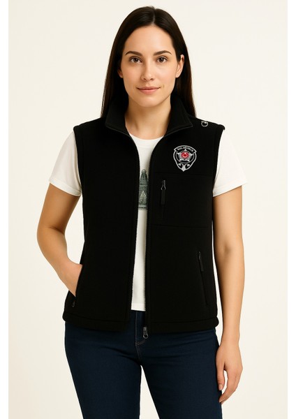 Nakış Işlemeli Kışlık Kadın 3 Cepli Düz Polar Özel Güvenlik Yeleği fiyatları