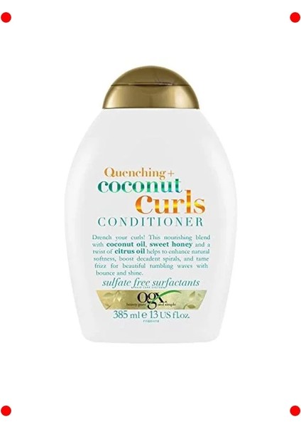 Bukleli Saçlar Için Sülfatsız Hindistan Cevizli Bakım Kremi 385ML