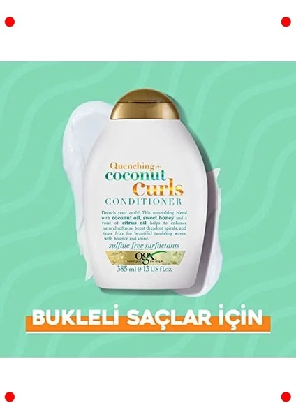 Bukleli Saçlar Için Sülfatsız Hindistan Cevizli Bakım Kremi 385ML fırsatları