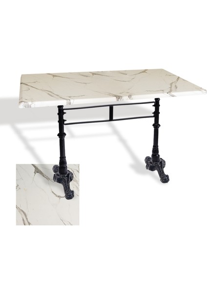 Çipa 3002 Döküm Ayak Masa 80X120 cm - (Werzalit, Wermodin ve Allzalit Tabla) - Afyon Mermer