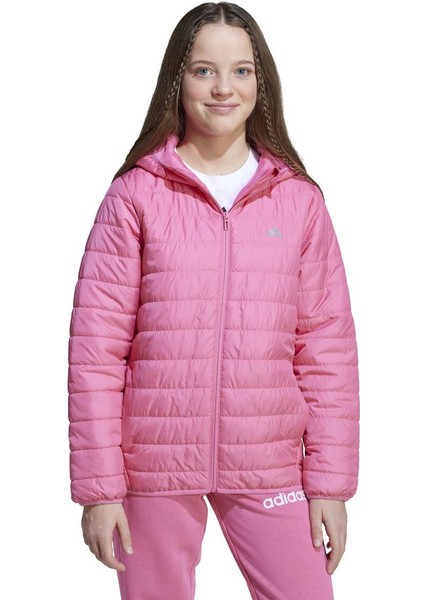 Essentials Light Padded Çocuk Pembe Kapüşonlu Mont