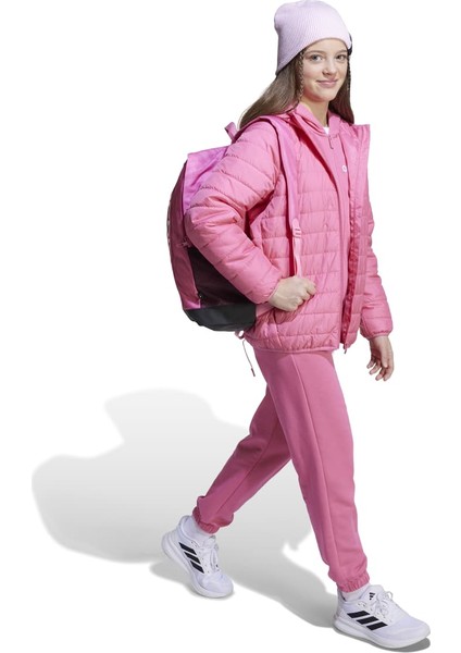 Essentials Light Padded Çocuk Pembe Kapüşonlu Mont modelleri