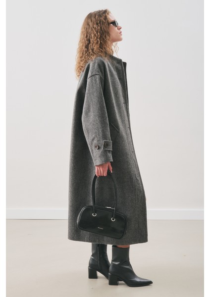 Raı Oversıze Yünlü Kaban Antrasit fiyatları