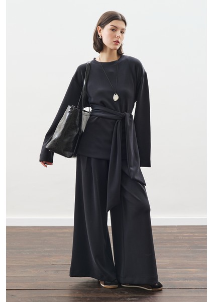 Yumuşak Dokulu Modal Bağlamalı Sweatshırt Antrasit fiyatları