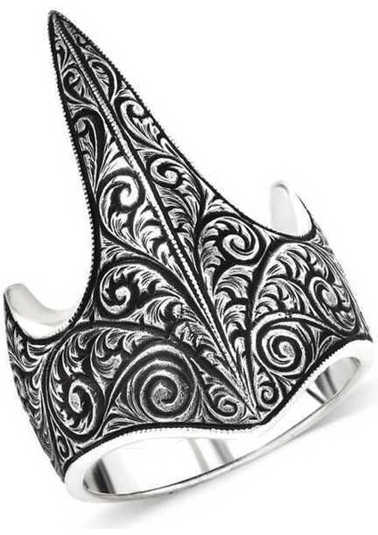 Hk Gümüş Erkek Yüzük Elişi Okçu Zihgir Yüzüğü|Gümüş Takı Hediyelik Ürünler