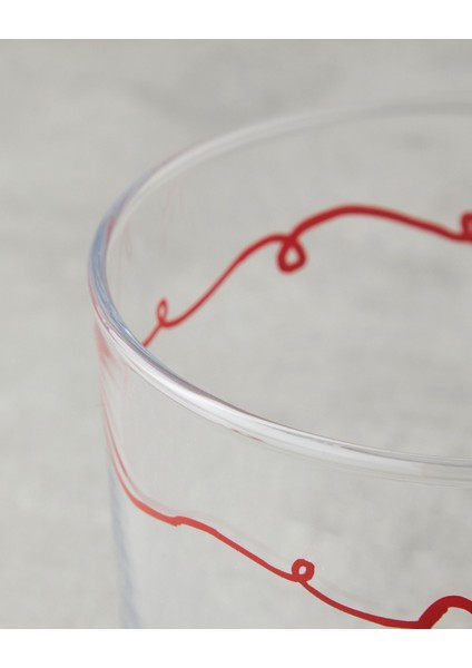 Ribbon Joy Cam 2'li Bardak 380 ml Kırmızı - Yeşil fırsatları