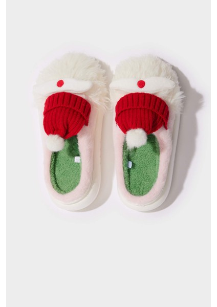 Kadın Yılbaşı Temalı Düz Taban Ev Terliği F1606AX25WN indirimleri